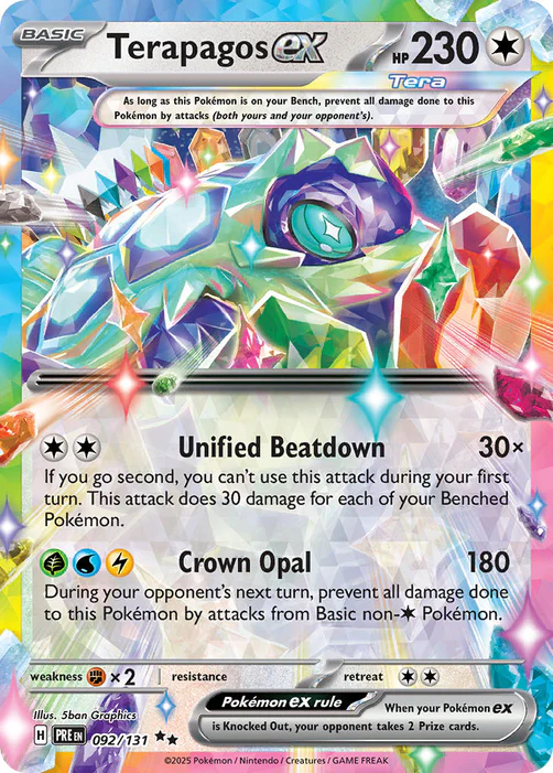 Terapagos ex 092/131 Double Rare Pokemon Card (Scarlet & Violet Prismatic Evolutions)