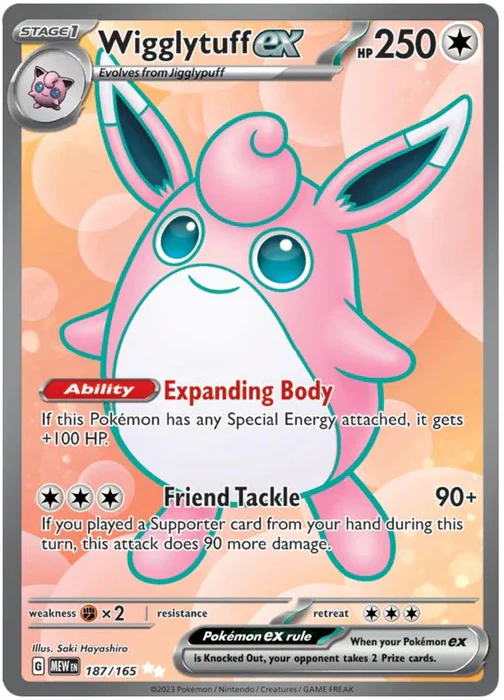 Wigglytuff ex 187/165 Ultra Rare Pokemon Card (Pokemon SV 151)