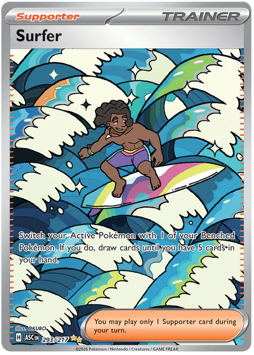 Surfer 293/217 Special Illustration Rare Pokemon Card (Mega Evolution Ascended Heroes)