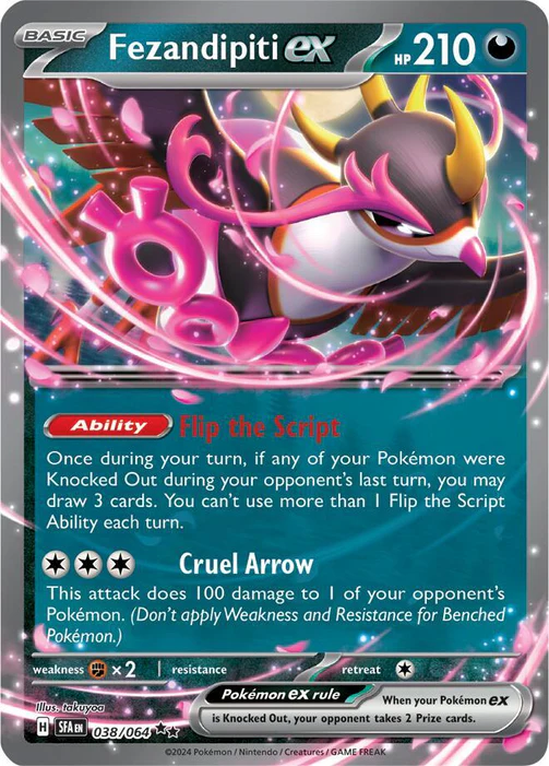 Fezandipiti ex 038/064 Double Rare Pokemon Card (SV Shrouded Fable)