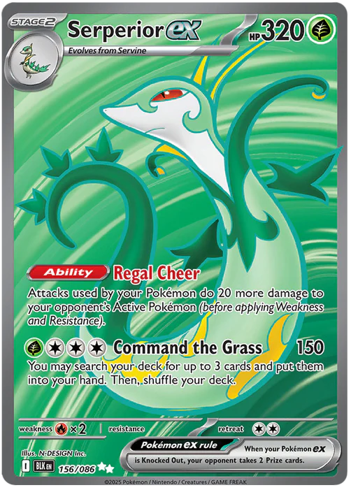 Serperior ex 156/086 Ultra Rare Pokemon Card (Scarlet & Violet Black Bolt)
