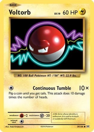 Voltorb (39/108) - XY Evolutions Reverse Holofoil