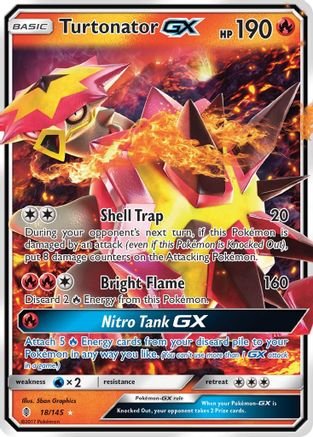 Turtonator GX (18/145) - SM Guardians Rising Holofoil