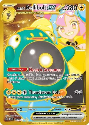 Iono's Bellibolt ex (188/159) - SV09 Journey Together Holofoil