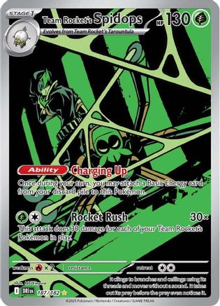 Team Rocket's Spidops (187/182) - SV10 Destined Rivals Holofoil