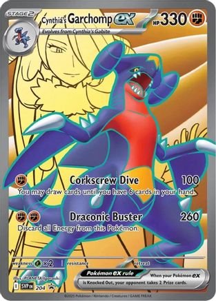 Cynthia's Garchomp ex (204) - SV Scarlet & Violet Promo Cards Holofoil