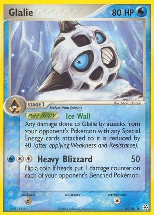 Glalie (34/101) - Hidden Legends Reverse Holofoil