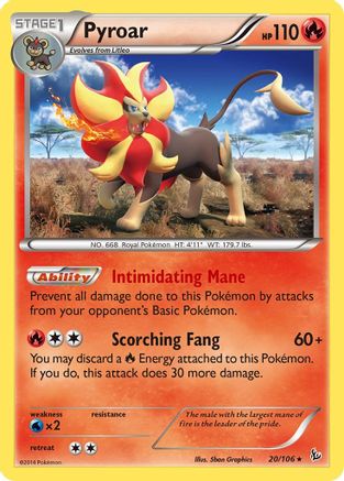 Pyroar (20/106) - XY Flashfire Holofoil