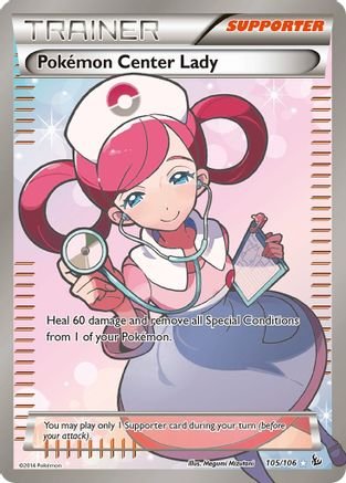 Pokemon Center Lady (Full Art) (105/106) - XY Flashfire Holofoil