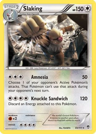 Slaking (83/111) - XY Furious Fists Holofoil