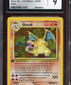 CGC 9 GLURAK BASE SET 1ST ED. (GERMAN CHARIZARD)