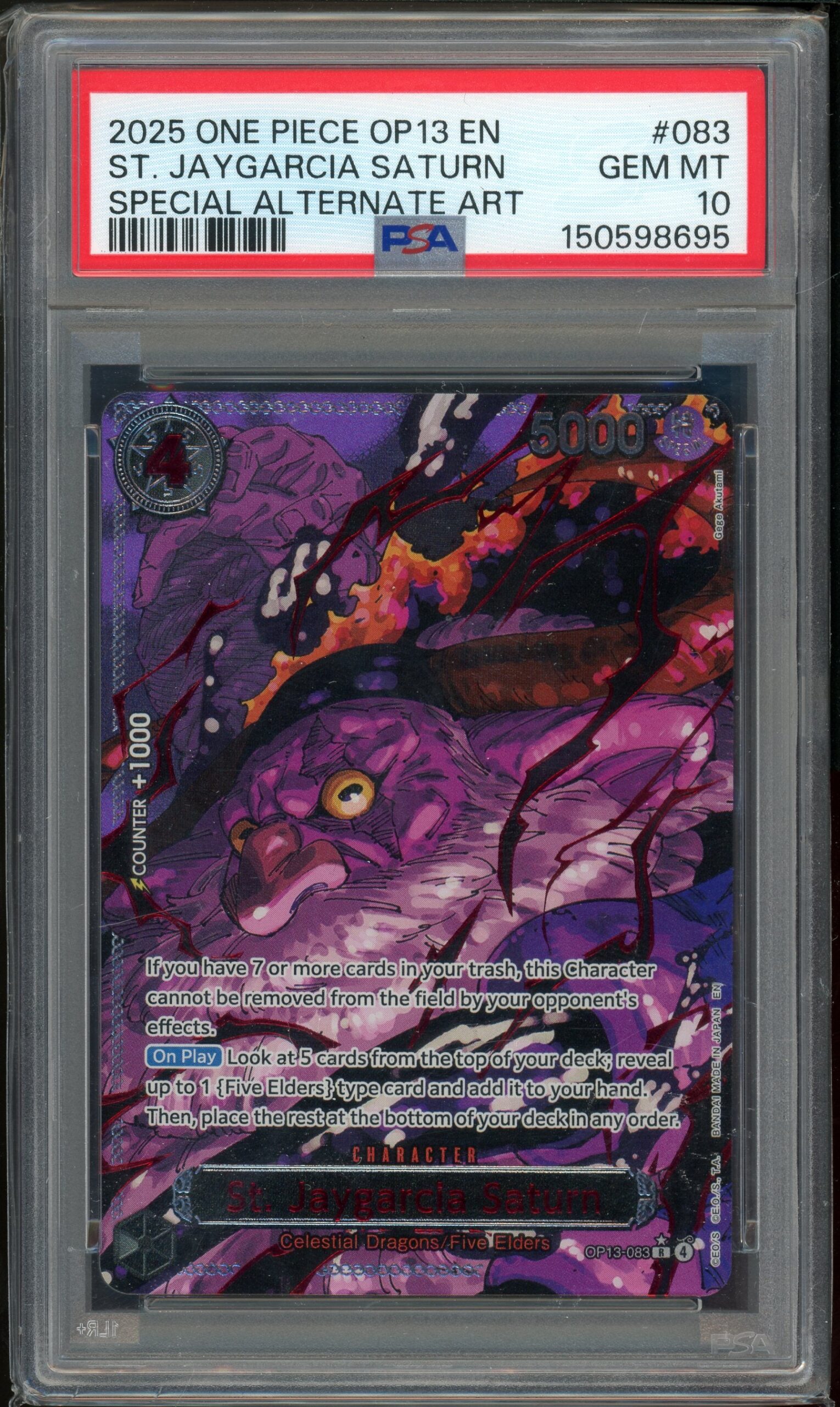 OP13 GOD DEMON PACK SEQUENTIAL PSA 10 (5 SLABS) - Image 4