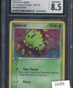 CGC 8.5 SPINARAK REVERSE HOLO UNSEEN FORCES