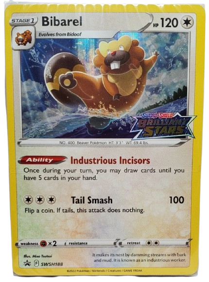 Bibarel Brilliant Stars Promo Stamped