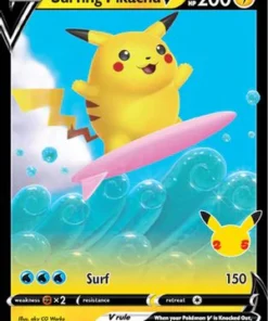 Surfing Pikachu V (8/025) - Celebrations Holofoil