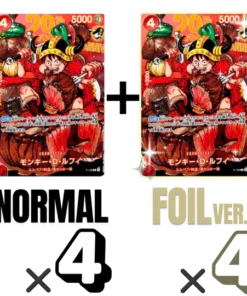 Pre-order {P-159} Monkey D. Luffy Promo Card – Weekly Jump (4 Foil + 4 Regular Cards Set) | Japanese ONEPIECE Single Card